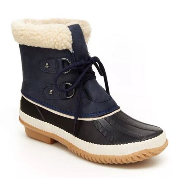 JBU Cleveland Waterproof Duck Boots Navy Blue NIB - Picture 1 of 3